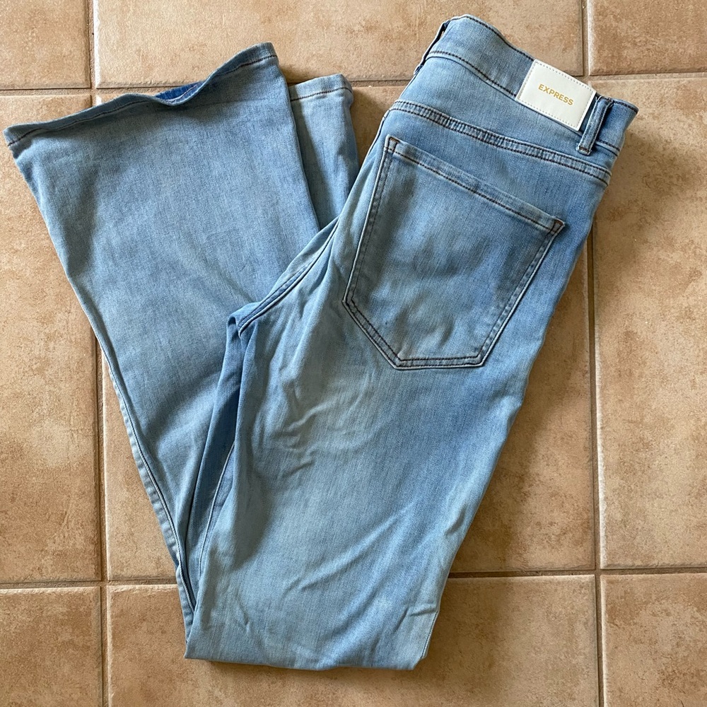 Express High Rise Flare Jeans